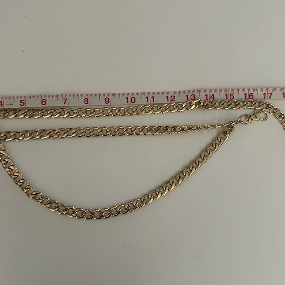 Ann Klein Heavy Weight Chain Link Adjustable Length Gold Color Belt - Picture 6 of 9